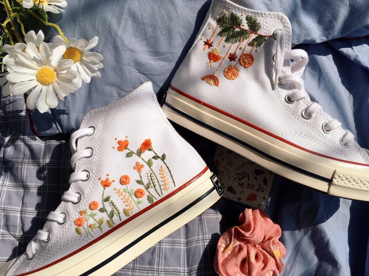 Embroidery Converse Chuck Taylor 1970s/ Embroidered Converse/ | Etsy