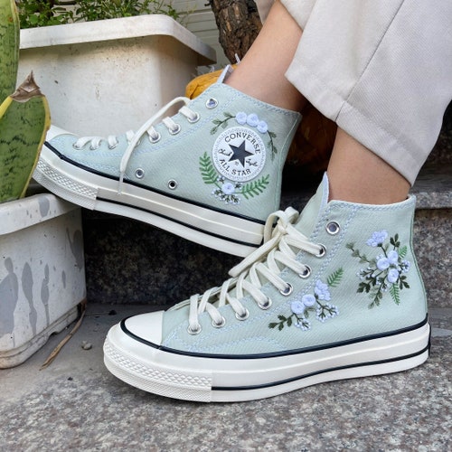 Converse Embroidered Shoesconverse Chuck Taylor - Etsy