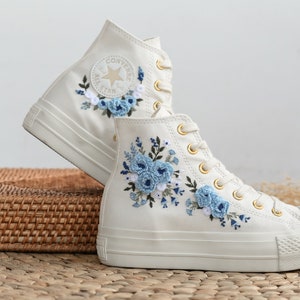 blue embroidered converse