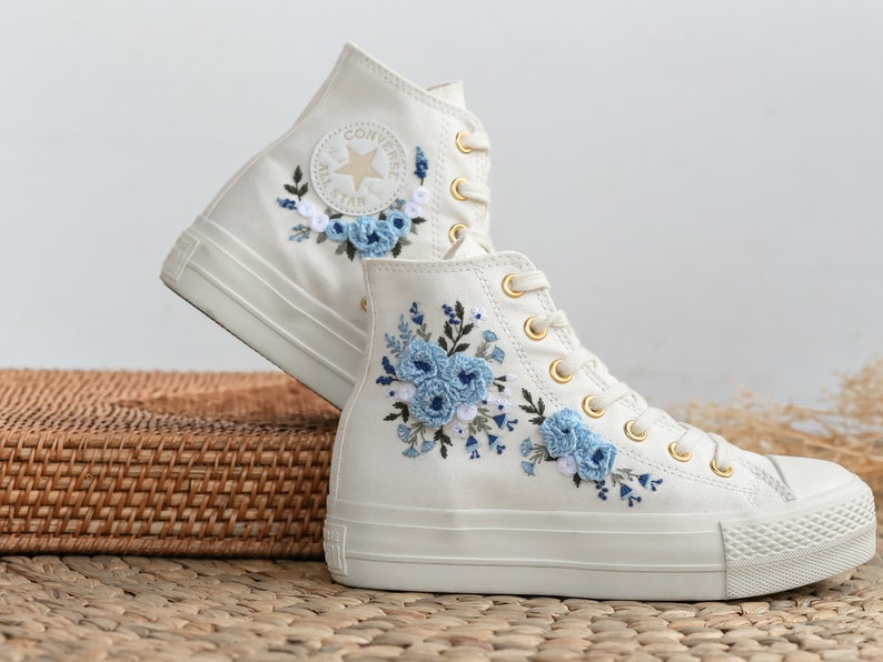 blue embroidered converse