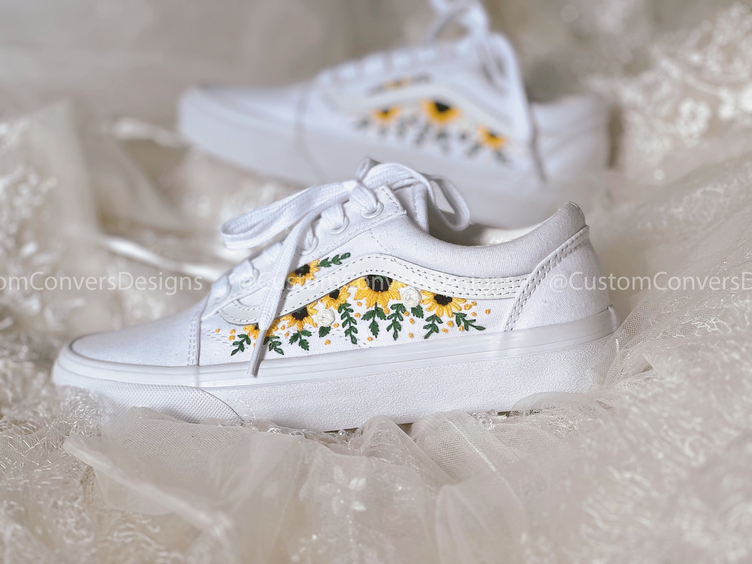 Custom Sunflower Old Skool Vans