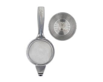 Colador de té de acero inoxidable con drip bowl