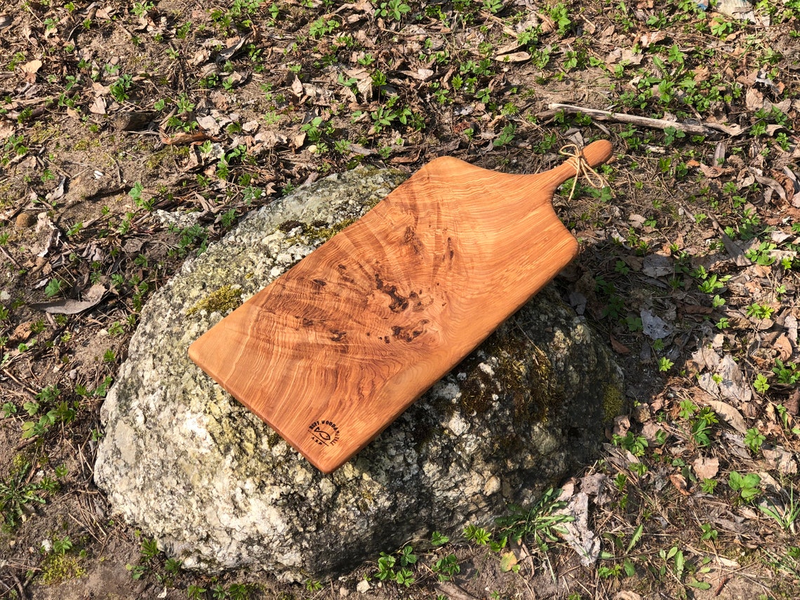 Large ash cutting board with handle.Butcher block.Custom Etsy