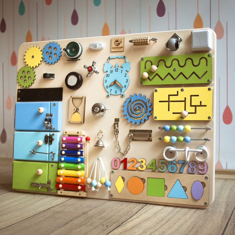 Busy Board, Sensory Board, Latch Board, Montessori Board, Sensory Wall