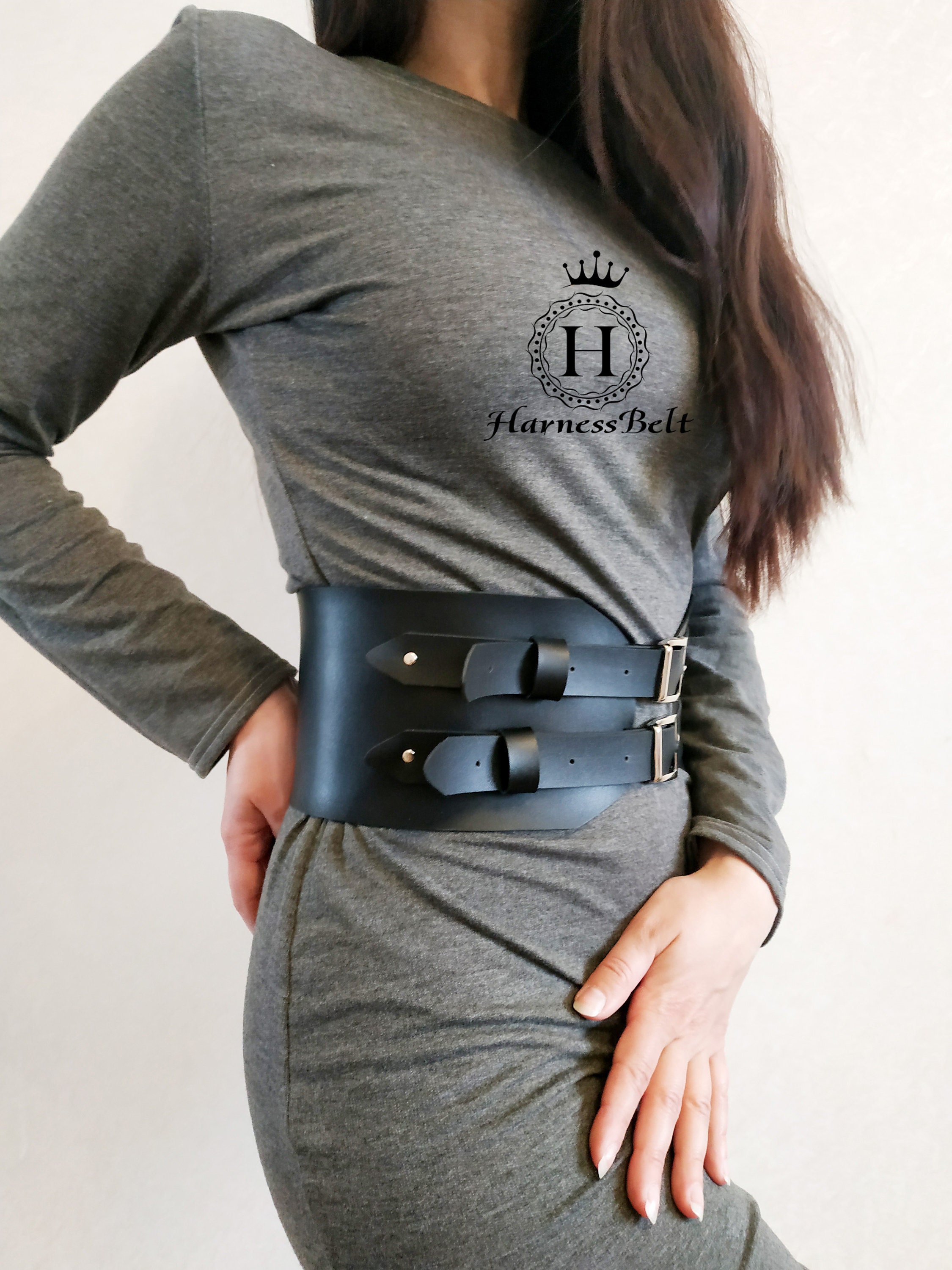 Corset Belt for Women Corset Belt Black Leather Wide Etsy