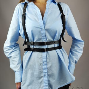 Waist harness , genuine leather woman harness, transformer harness top, harness for women, harness belt waist