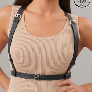 Waist harness , genuine leather woman harness, transformer harness top, harness for women, harness belt waist
