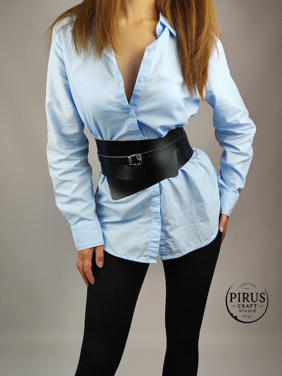 Corset belt handmade M Handmade Black Leather Men main image 4