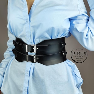 Women&#39;s Corset Belt, Corset Belt, Wide Leather Belt, Underbust Corset Belt, Wide Waist Belt