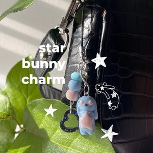 Star Bunny Charms Cute Polymer Clay Phone Charms - Etsy