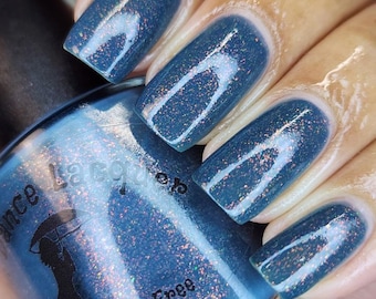 Blue Shimmer Nail Polish- Even The Dead Get Bored