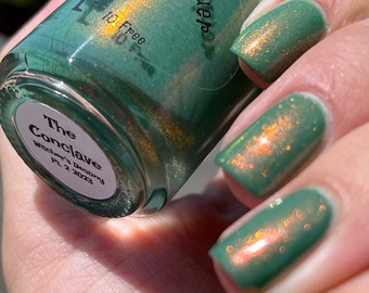 Green Aurora Shimmer Nail Polish- The Conclave