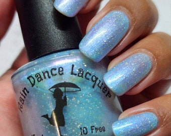 Baby Blue Holo Flake Polish- Morana