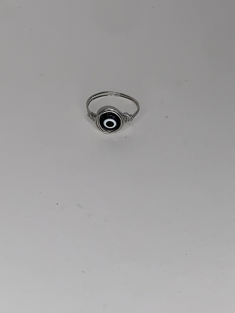 Black Evil Eye Ring multi-sizes