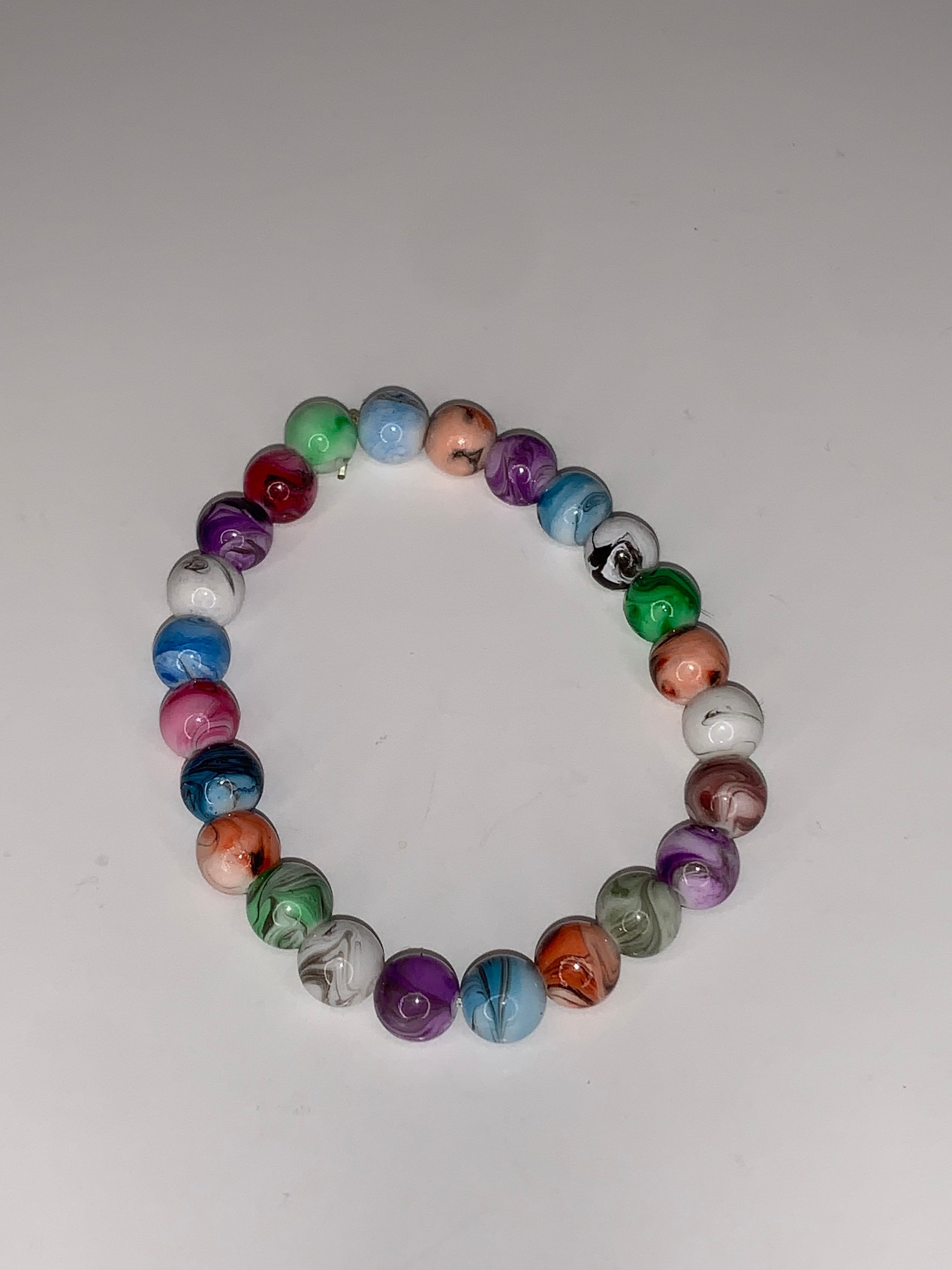 Rainbow Marble Bracelet Etsy