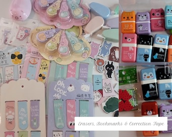 800 pieces random kawaii stationery grab bag - kawaii sticker flakes and washi stickers  - journal penpal letters stationery sticker sheets