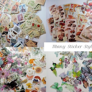 200 Pieces Vintage Ephemera Grab Bag - Junk journal, penpal, journaling, scrapbook, mini album, stickers, washi, paper