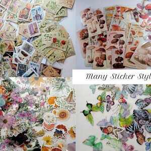 400 Pieces Vintage Ephemera Grab Bag - Junk journal, penpal, journaling, scrapbook, mini album, stickers, washi, paper