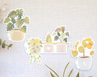 Plant Stickers | Plant Mom, Plant Dad - Bullet Journal, Planner Sticker | Decal Sticker | Laptop Hydroflask | Waterproof | Matte Sticker