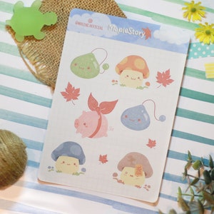 Maple Monster Sticker | Sticker Sheet - Bullet Journal Stickers, Planner Stickers, Scrapbook Stickers, Kawaii Stickers, Anime, Game