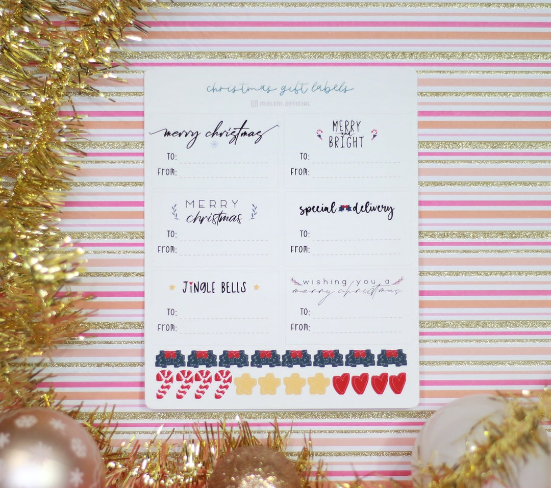 26pcs Christmas Labels Sticker Sheet Holiday Labels Etsy