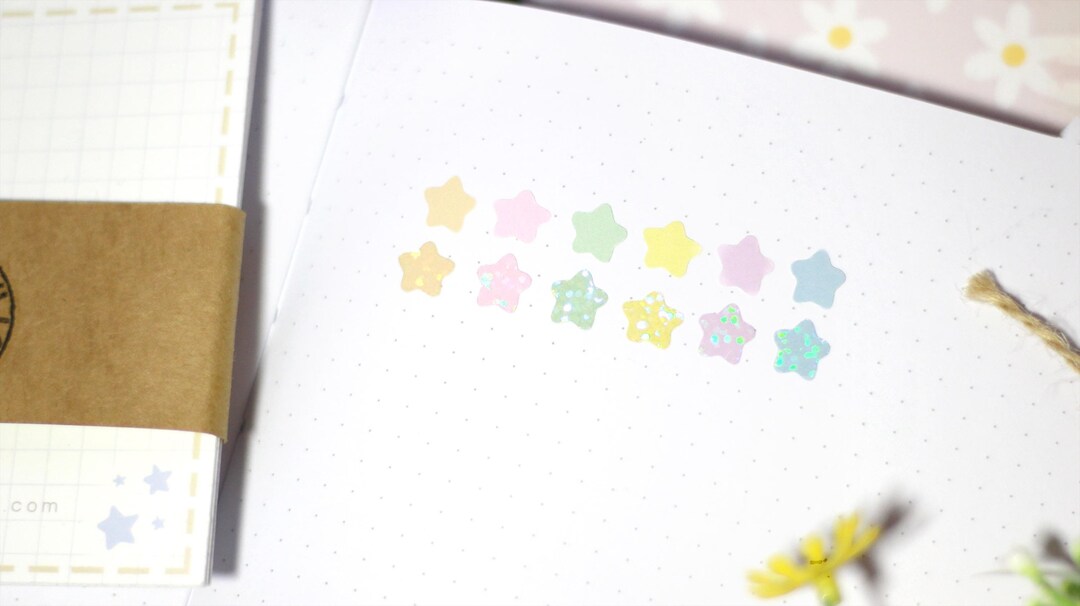 6mm Mini Star Sticker Sheet | Tiny Stars Stickers | Kawaii Stars ...