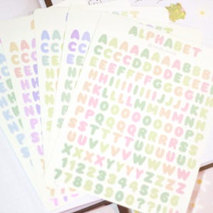 Alphabet Sticker Sheets | Bubble Letters | Journal Stickers | Planner Stickers | Penpal Stickers | Bujo Stickers | Scrapbook Stickers