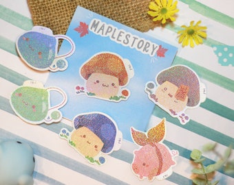 Maple Monsters | Die Cut Sticker - Bullet Journal Stickers, Planner Stickers, Scrapbook Stickers, Kawaii Stickers, Anime, Game, Waterproof