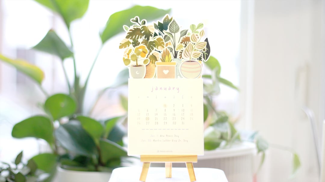 NEW 2026 Mini Desk Calendar | House Plants | Matte Print | Cozy Art ...
