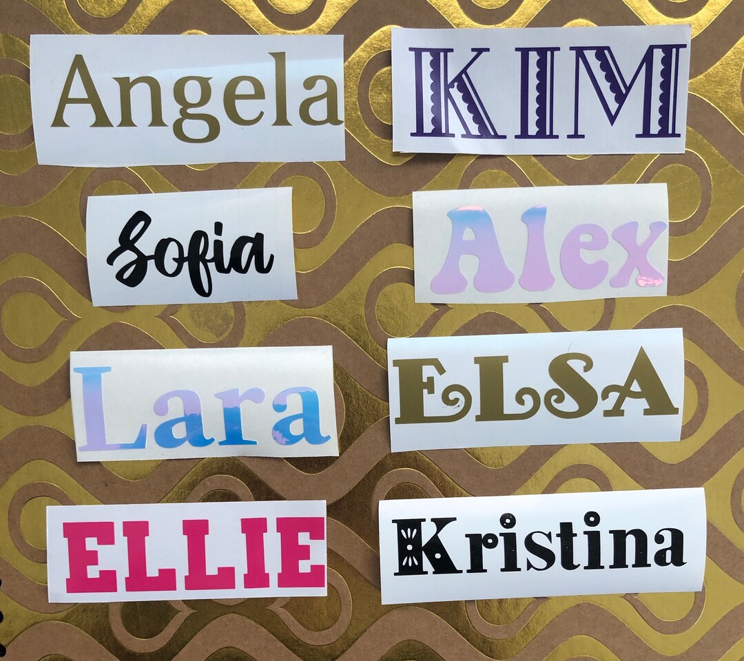 Personalized Vinyl Decal Sticker, Custom Name Label - Etsy