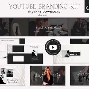 Youtube Branding Kit, YouTube Banner Kit, DIY Video Banner Template, Intro Banner, Outro Banner, Animated Intro, Animated Outro, Thumbnail
