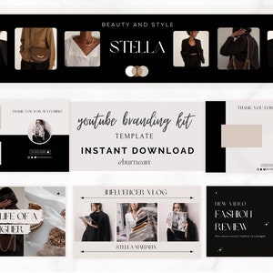 Luxury YouTube Branding Kit: Canva Templates, Banners, Thumbnails (Digital Download)