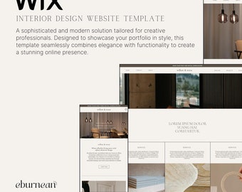 Szablon strony internetowej dla firmy, szablon Wix, szablon Wix Studio, strona internetowa dla małej firmy, strona internetowa poświęcona projektowaniu wnętrz, portfolio kreatywne