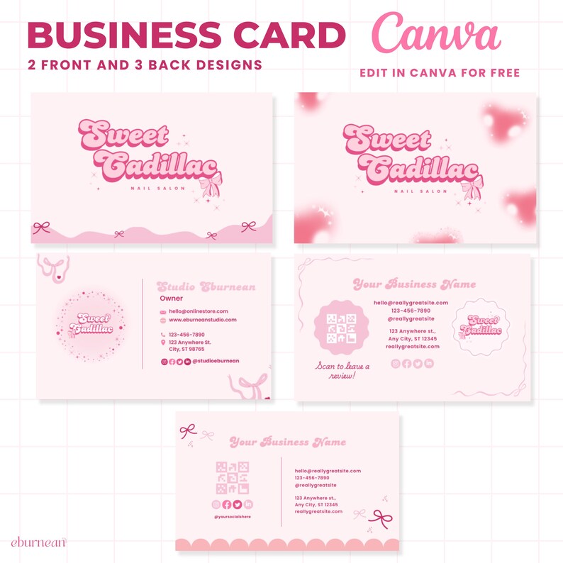 customize 12,310+ pink logo templates online - canva... Pink Branding Kit, Editable Canva Logos, Business Card & Social Media ...