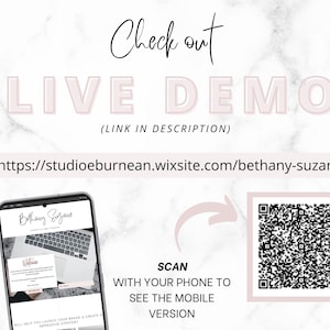 Five-page Wix website template with Home, About, Blog, Shop and Contact pages for coaches, bloggers and service businesses