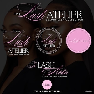 5 Logo Design Set, Logo Template, Lash Logo, Hair Logo, DIY Beauty Logo, MUA Makeup Logo, Nails Logo, Braid Logo, Premade Logo