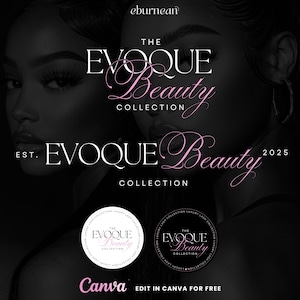 4 Logo Design Set, Logo Template, Lash Logo, Hair Logo, DIY Beauty Logo, MUA Makeup Logo, Nails Logo, Braid Logo, Premade Logo