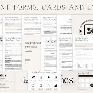 Editable Lash Consent Form, Lash Tech Forms, Eyelash Extension Consent, Canva Lash Template, Lash Client Intake, Esthetician Forms, Lash Waiver Template, Beauty Salon Forms, Printable Lash Forms, Lash Artist Templates