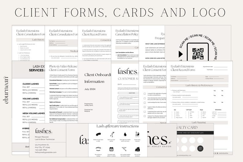 Editable Lash Consent Form, Lash Tech Forms, Eyelash Extension Consent, Canva Lash Template, Lash Client Intake, Esthetician Forms, Lash Waiver Template, Beauty Salon Forms, Printable Lash Forms, Lash Artist Templates