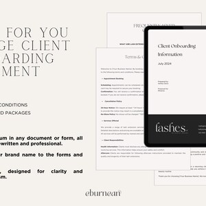 Eyelash Extension Forms by Studio Eburnean - Editable Lash Consent Templates, Lash Tech Consultation, Esthetician Forms, Lash Forms, Client Intake Consent Form