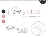 Luxury Real Estate Logo Design, Realtor Branding Kit Template, Editable Canva Logo, Modern Property Branding, DIY Real Estate Marketing Kit