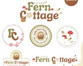 Cottagecore Logo Design, Editable Canva Logo Template, Boho Logo for Small Business, DIY Whimsical floral Logo Branding design