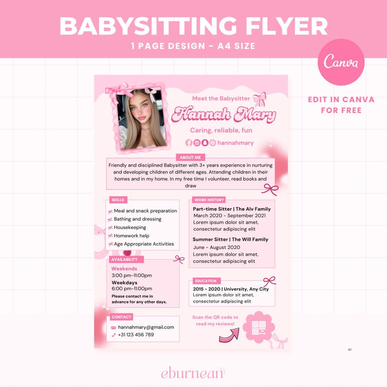 DIY Babysitting Flyer Editable - Il 794xN.7043727481 Bxlu
