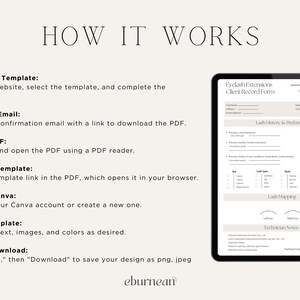 Eyelash Extension Forms by Studio Eburnean - Editable Lash Consent Templates, Lash Tech Consultation, Esthetician Forms, Lash Forms, Client Intake Consent Form