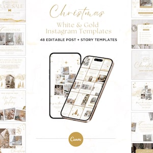 Christmas Instagram Templates, Editable Canva Instagram Posts,Advent Calender, Festive post templates, social media branding