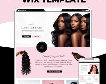 Wix Website Template for Hairstylist, Hairstylist Website, Online Booking Website, Professiona Hair Salon Website Template