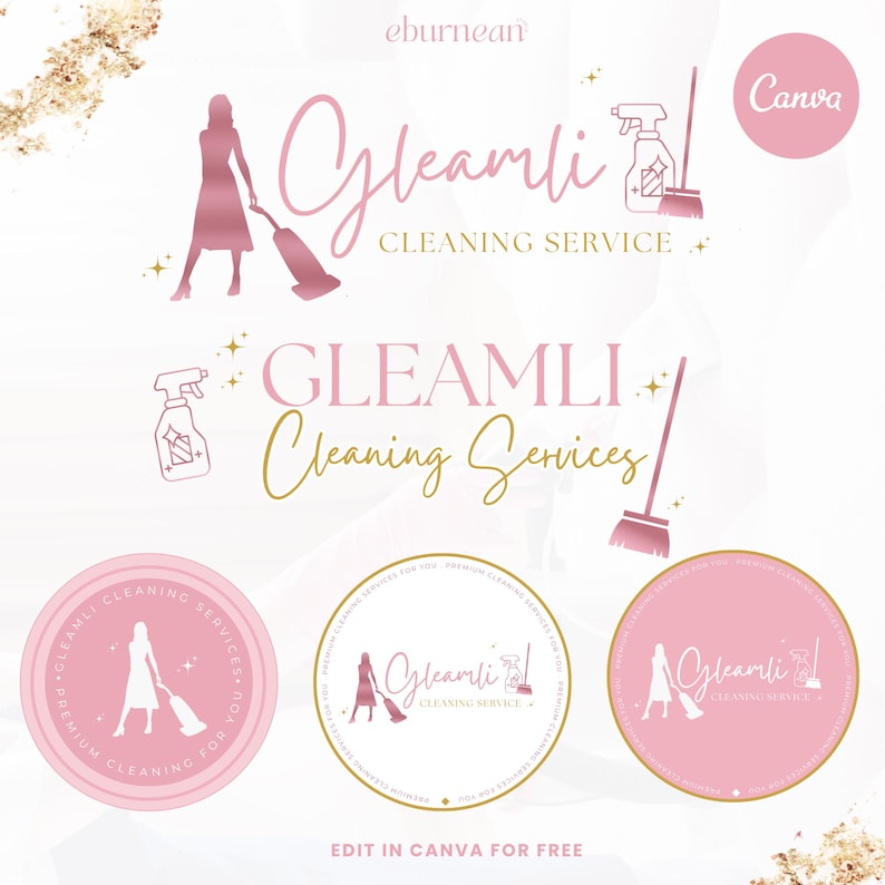 cleaning logo, house cleaning logo, cleaning business logo, maid service logo, professional cleaner branding, canva editable cleaning logo, small business cleaning logo, rosegold cleaning logo, canva logo for maid services, customizable cleaning logo template, modern cleaning logo canva, minimalist house cleaning logo, editable logo for cleaning business, cleaning lady logo design, cleaner service logo kit, professional maid logo template