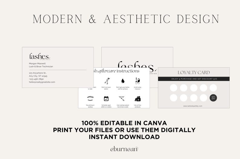 Eyelash Extension Forms by Studio Eburnean - Editable Lash Consent Templates, Lash Tech Consultation, Esthetician Forms, Lash Forms, Client Intake Consent Form