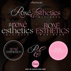 6 Logo Design Set, Logo Template, Lash Logo, Hair Logo, DIY Beauty Logo, MUA Makeup Logo, Nails Logo, Braid Logo, Premade Logo