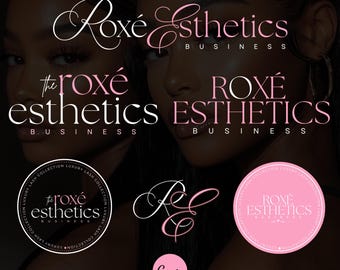 DIY Canva Beauty Logo Template, Editable Salon Logo, Makeup Artist Logo, Lash, Hair, Nail, DIY Custom Business Logo, Instant download